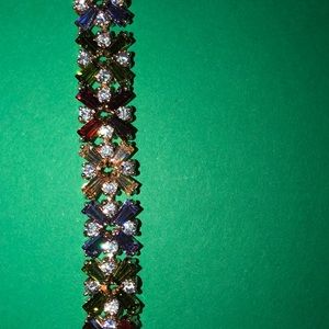 Gemstone bracelets with plated yellow gold